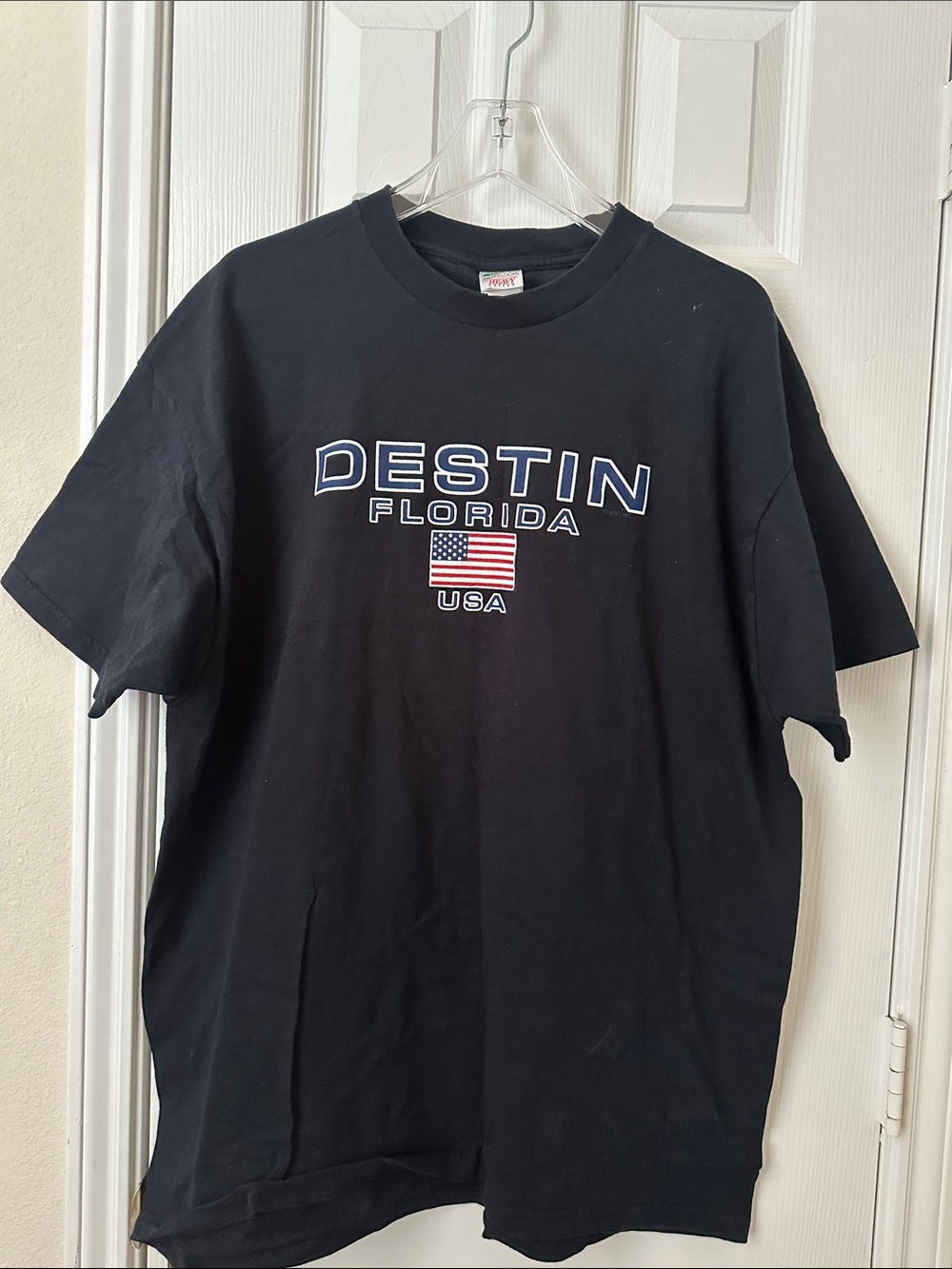 Fruit of the Loom Destin Florida USA Graphic Tee - Black